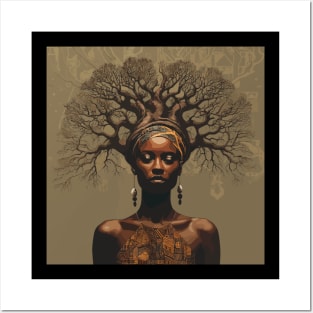 Strong Roots, Beautiful Soul Black Woman Afrocentric Posters and Art